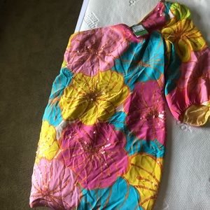 Lilly Pulitzer Sequin one shoulder cocktail dress